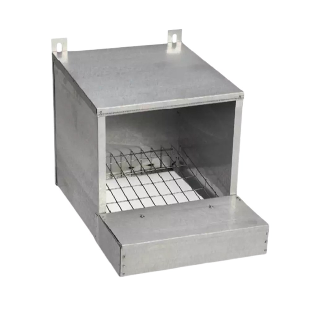 NIDO IN LAMIERA 1 FORO PER GALLINE OVAIOLE